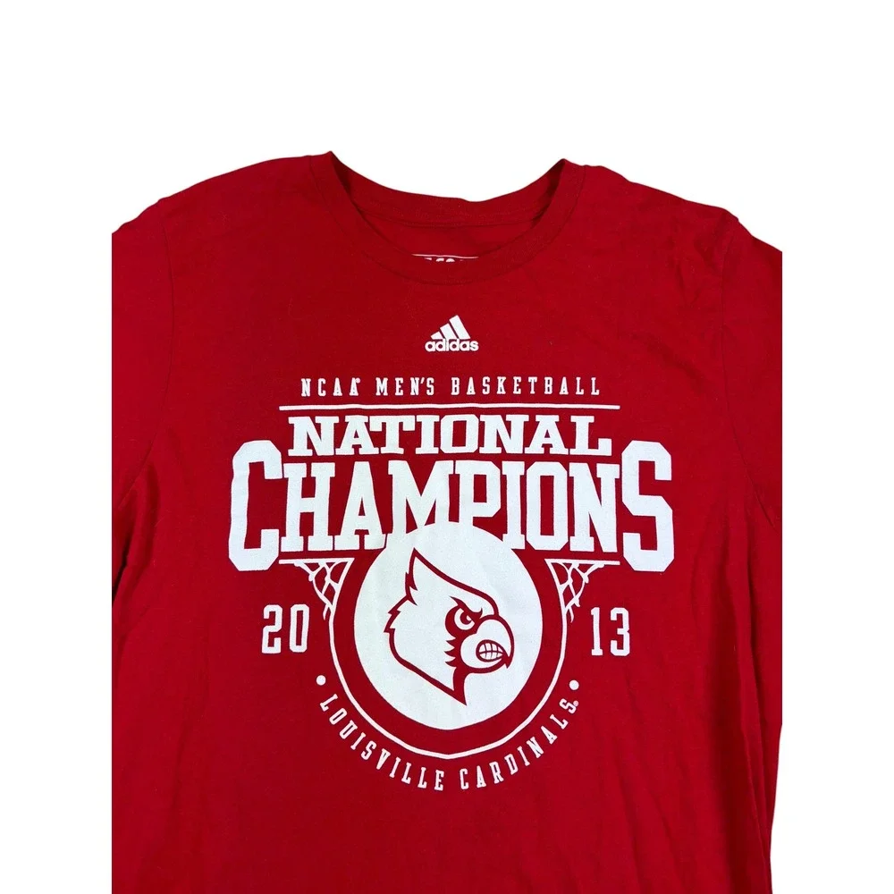 Adidas Louisville Cardinals 2013 NCAA Basketball National Champions Red Shirt M